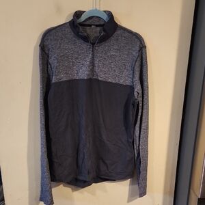 Lululemon Athletica Charcoal and Black Half-Zip Pullover